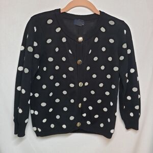 Black polka dot sweater
